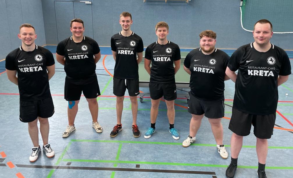 Tabellenführer der Landesliga: Norten, Wusel, Finn, Willi, Sergej und Siggi.