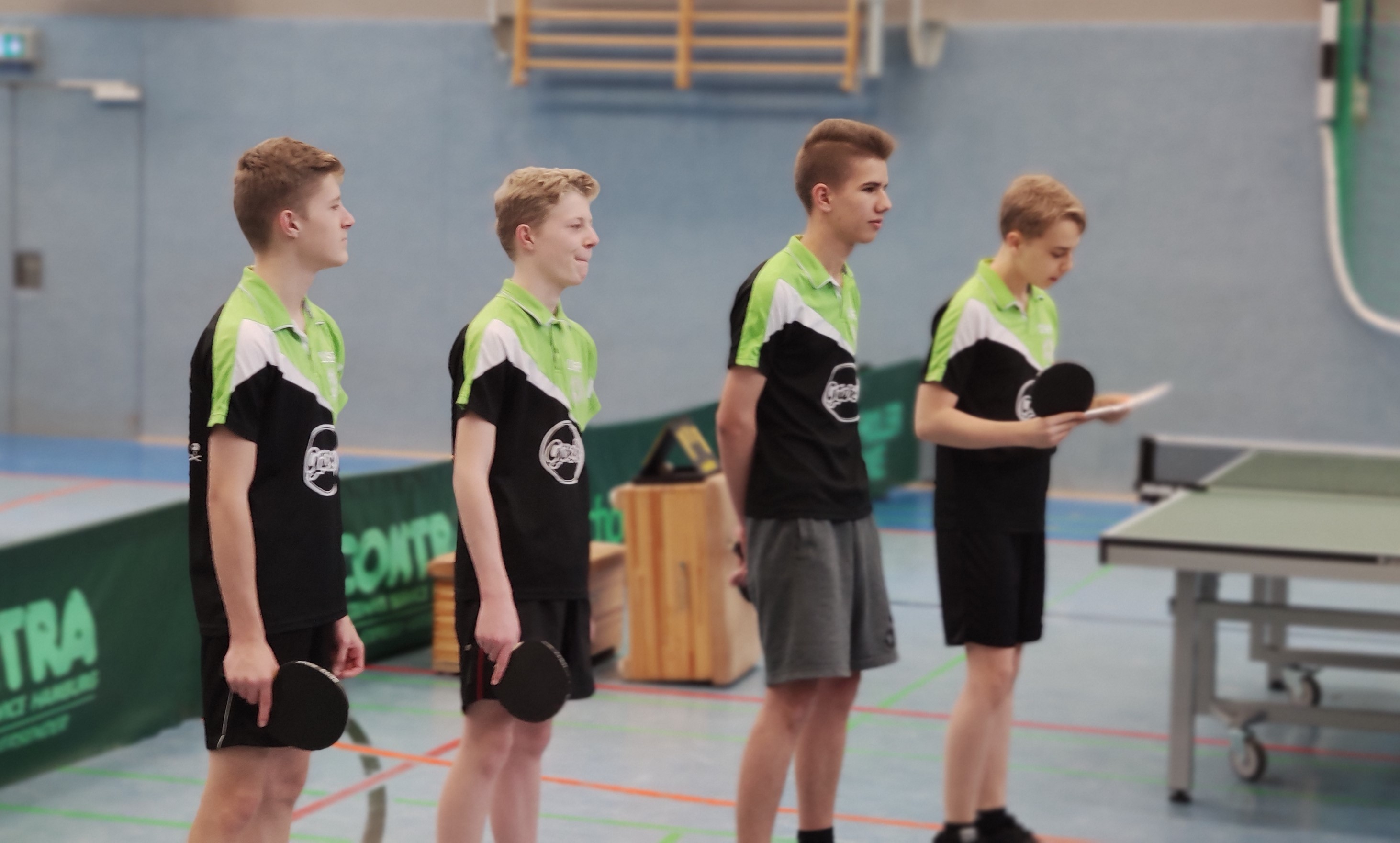 Sieger gegen Ibbenbüren 2: Frederic und Philipp Spieker, Jannis Icken und Leon Feder.