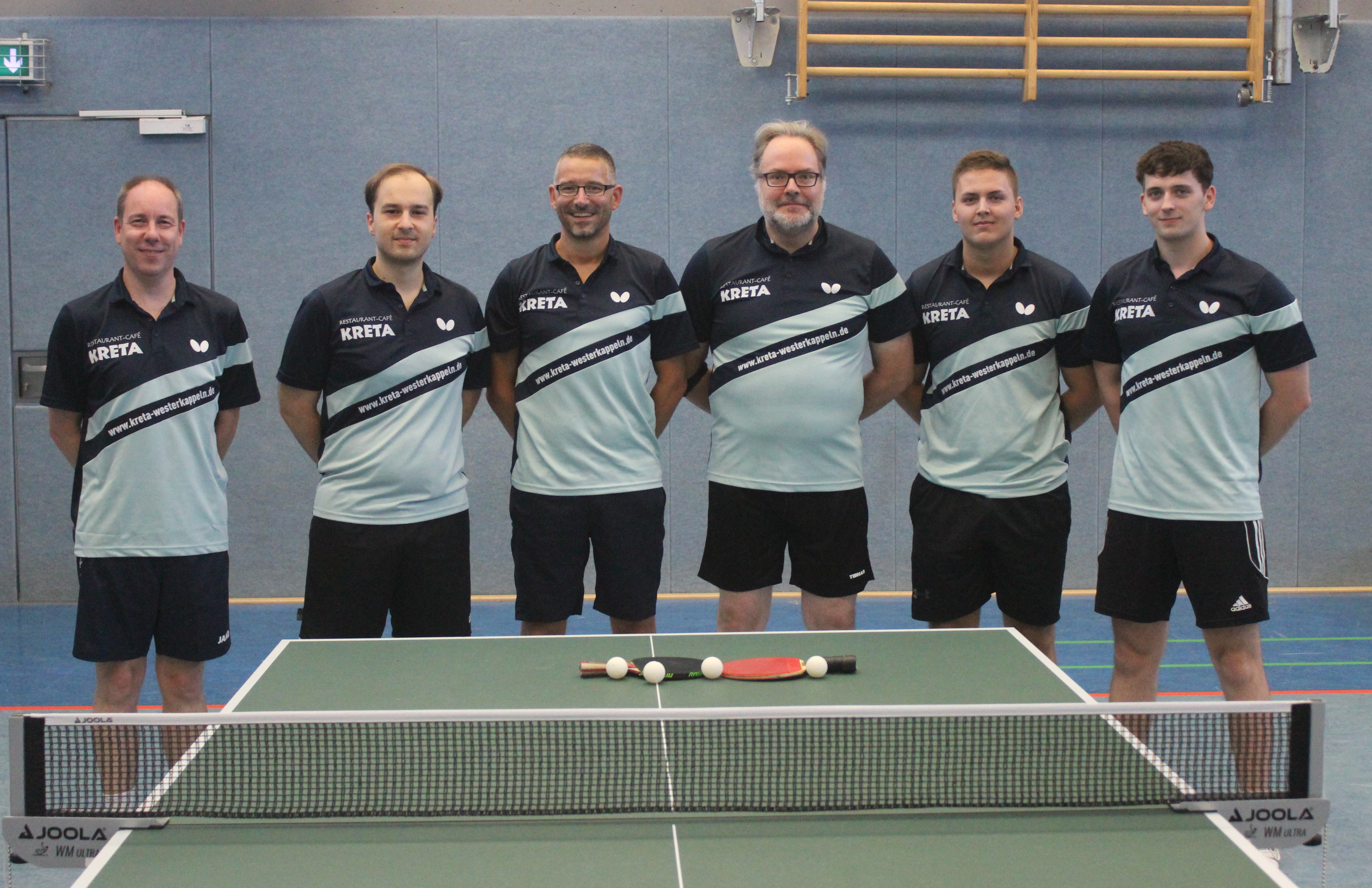 v. l.: Thorsten Maier, Stammersatzspieler Rudolf Feder, Sascha Mochner, Jens Averwerserm Daniel Kodde, Jan Fortmann. es fehlen: Michael Schoppenhauer & Daniel Garsetz