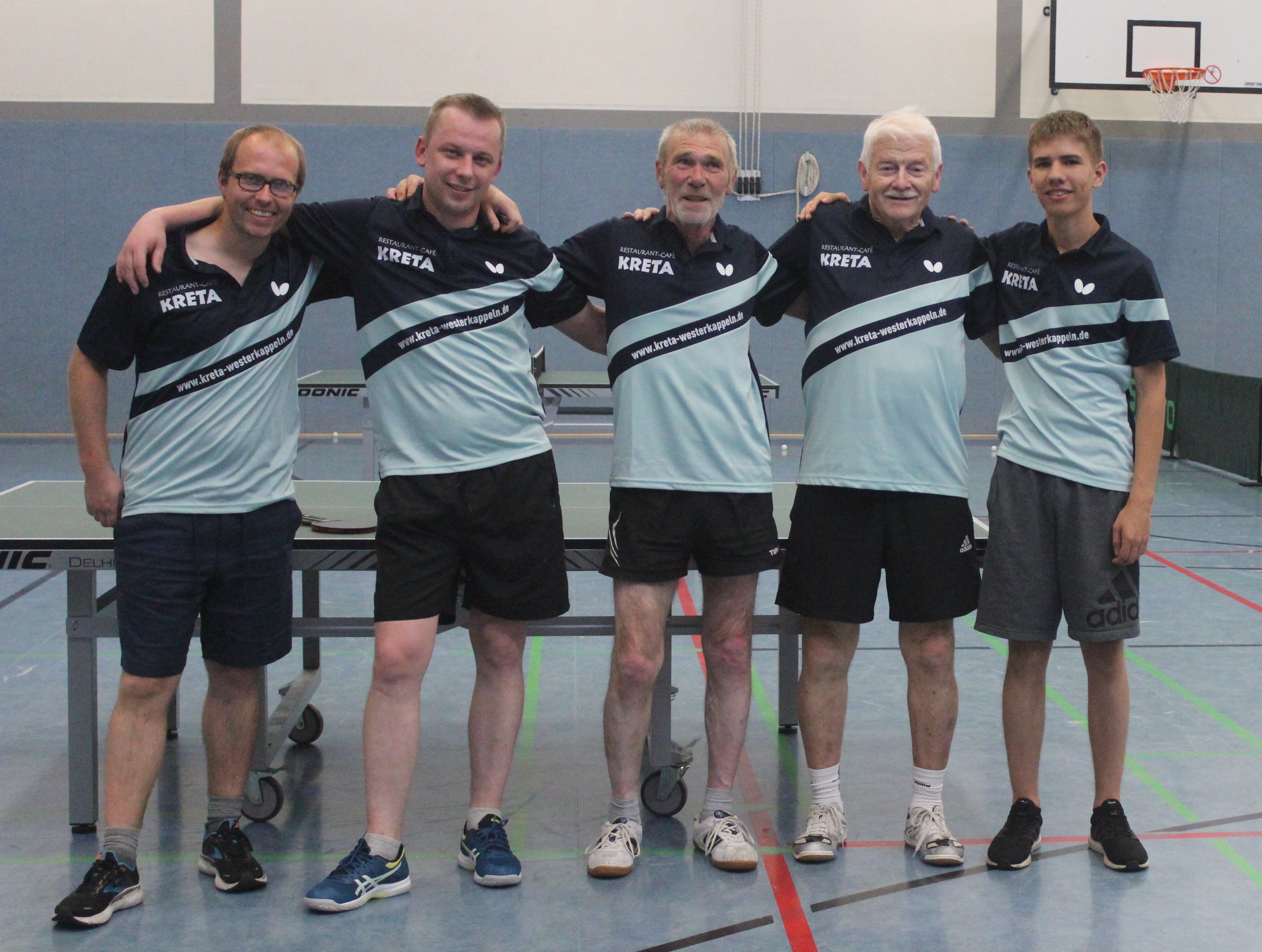 v. l. Pascal Averwerser, Tomasz Jaroszinski, August Keidel, Peter Goddäus, Jannis Icken; es fehlen: Rolf Riecke, Tobias Kastner, Uwe Langner, Peter Janik, Karsten Twiehaus, Carsten Kroog