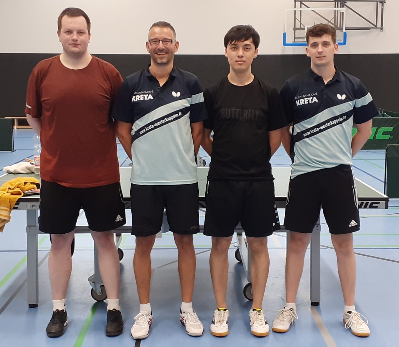 Leicht verändert im Vergleich zum Freitag, aber dennoch erfolgreich: Siggi, Sascha, Marvin und Jan.