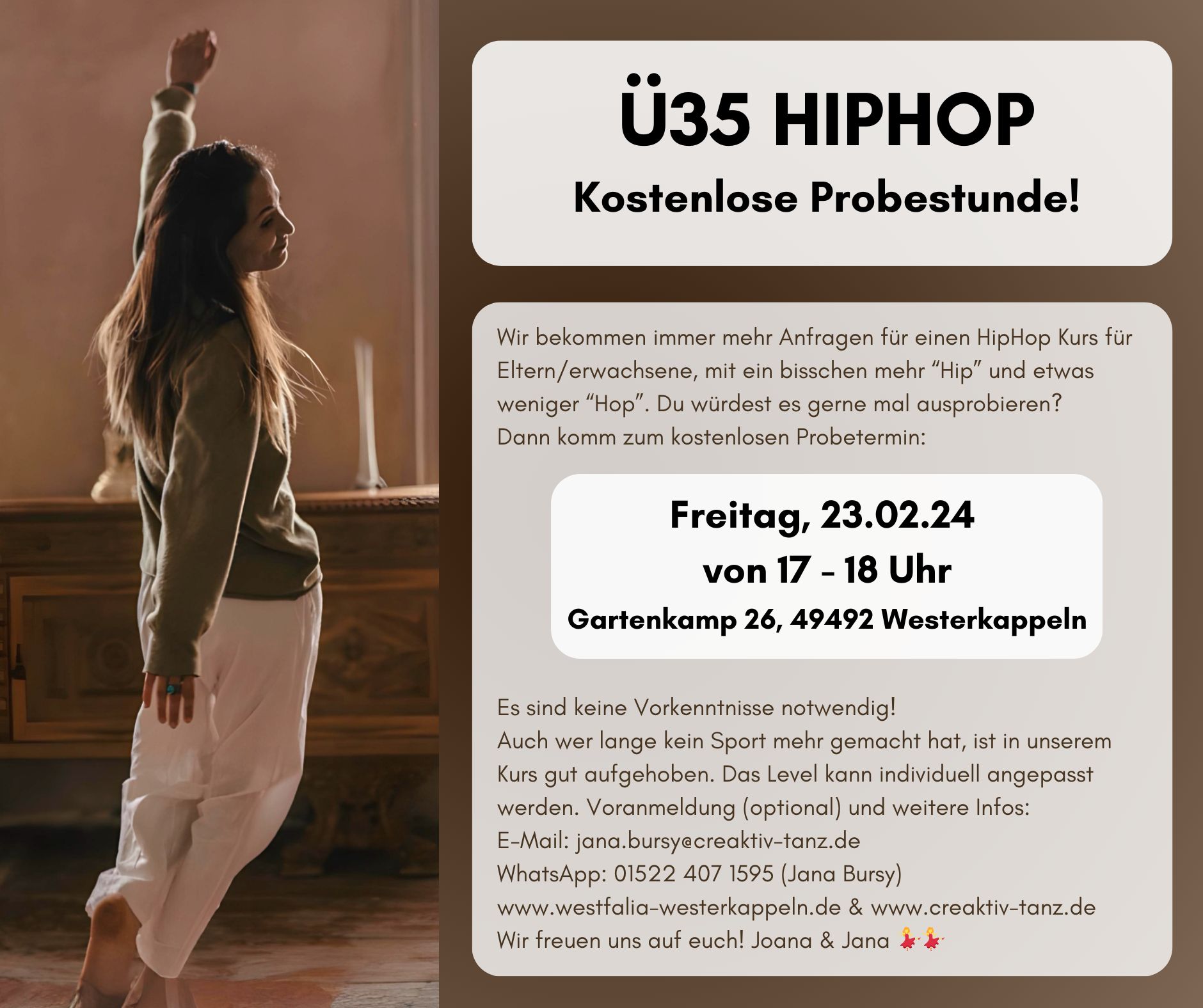 Tanzen: Herzlich willkommen zum  Ü35-HIPHOP