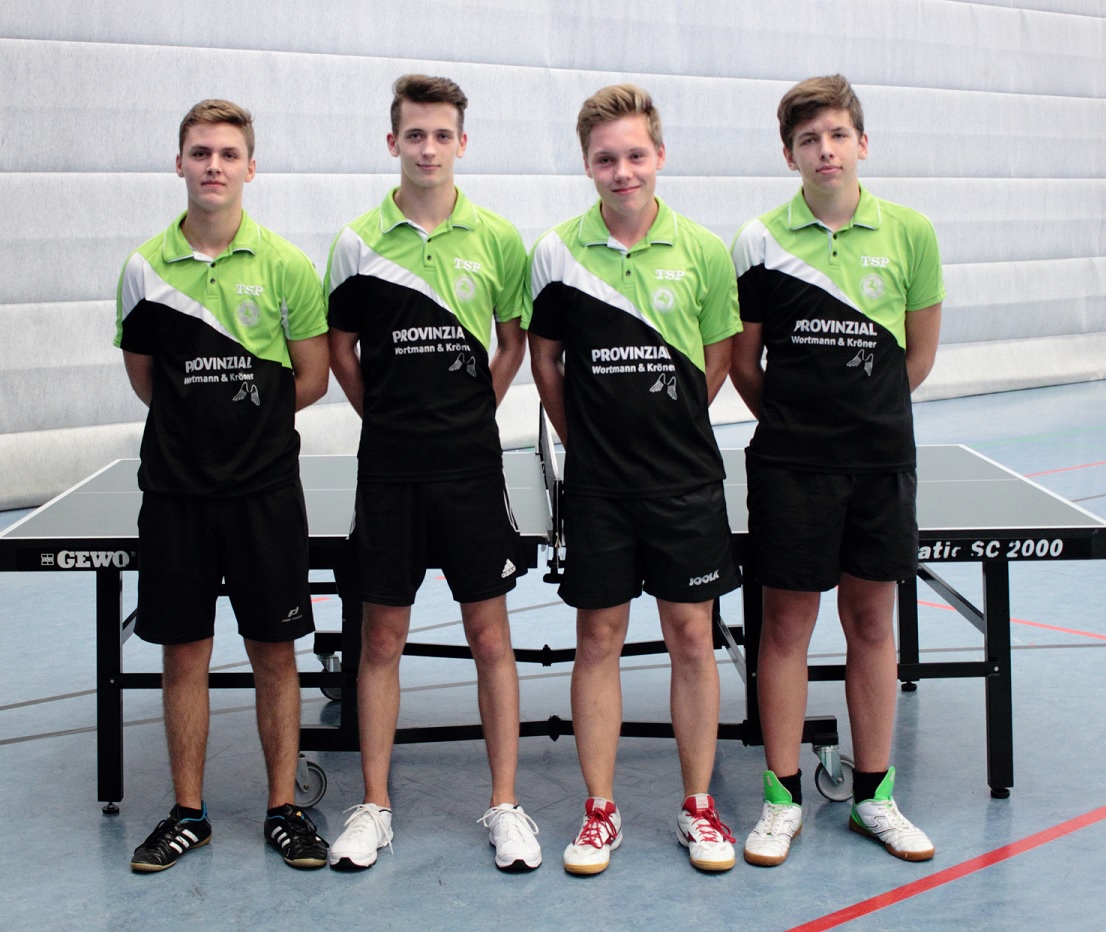 v. l.: Daniel Kodde, Jan-Eric Fortmann, Lukas Voskuhl, Justin Miller